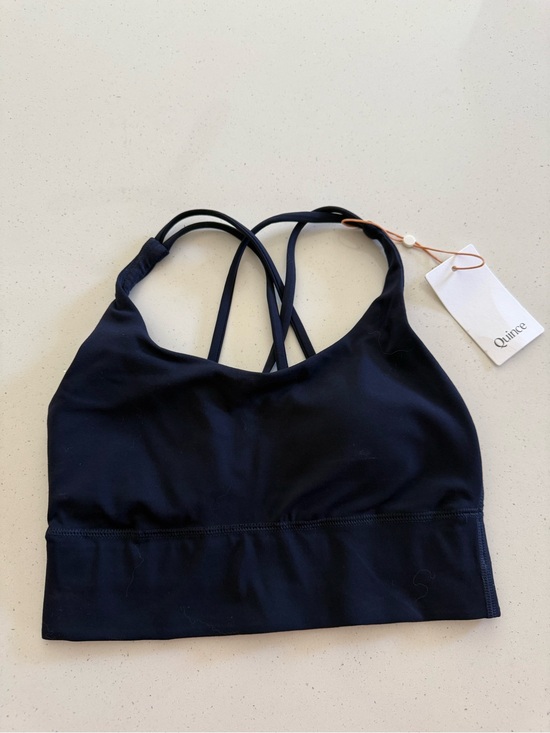 Quince Other - Quince Navy Blue Strappy Cross-Back Sports Bra